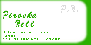 piroska nell business card